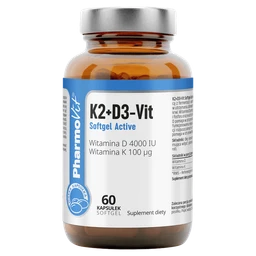 K2+D3-Vit Softgel Active 100 µg+100 µg kapsułki 