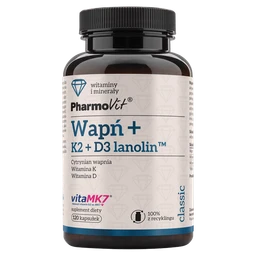 Wapń + K2 + D3 Lanolin Pharmovit kapsułki 