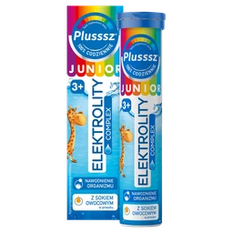 Plusssz Junior Elektrolity Complex tabletki musujące o smaku pomarańczowym 