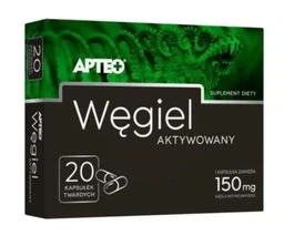 Węgiel aktywowany APTEO 150 mg kapsułki 