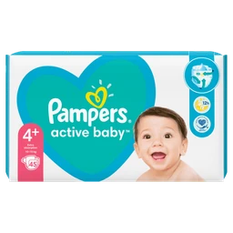 Pampers Active Baby, pieluchy, rozmiar 4+, 10-15 kg 