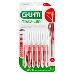 Gum Trav-Ler, szczoteczka międzyzębowa, 0,8 mm, czerwona 