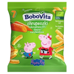 BoboVita Bio, chrupeczki kukurydziane, delikatnie marchewkowe, 7 m+ 