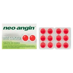 Neo-Angin bez cukru 1,2 mg+0,6 mg+5,72 mg tabletki do ssania 