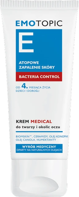 Emotopic Bacteria Control, krem do twarzy i okolic oczu Medical 