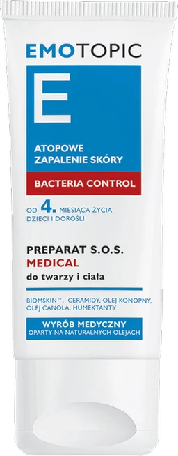 Emotopic Bacteria Control, preparat S.O.S. Medical, do twarzy i ciała 