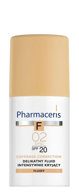 Pharmaceris F, fluid kryjący 02 Sand SPF 20 