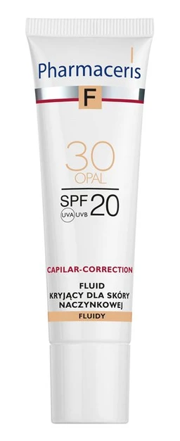 Pharmaceris F Capilar-Correction, fluid kryjący do skóry naczynkowej 30 Opal SPF 20 