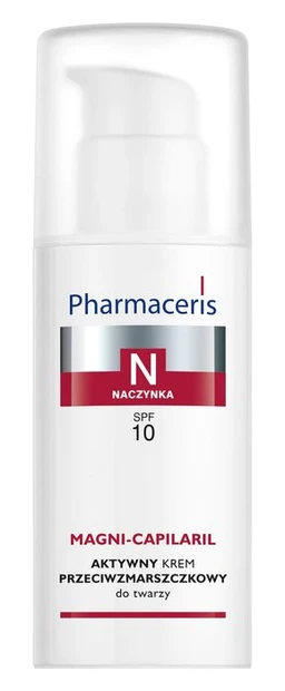 Pharmaceris N, naczynka, aktywny krem przeciwzmarszczkowy do twarzy, Magni-Capilaris SPF 10 