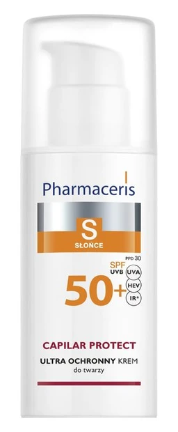 Pharmaceris S Capilar & Sun Protect, krem ochronny dla skóry naczynkowej i z trądzikiem różowatym SPF 50+ 