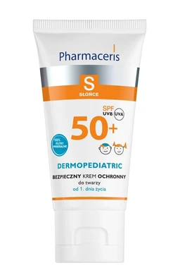 Pharmaceris S, bezpieczny krem ochronny do twarzy dla dzieci, SPF 50+ 