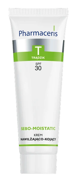 Pharmaceris T Sebo-Matt Moistatic , krem nawilżająco-kojący do twarzy, SPF 30 