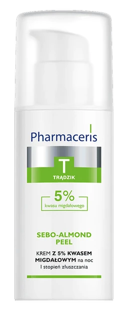 Pharmaceris T, Sebo-Almond Peel, krem z 5% zawartością kwasu migdałowego na noc 