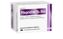 Magnefar B6 Bio 60 mg Mg 2++6,06 mg tabletki powlekane 