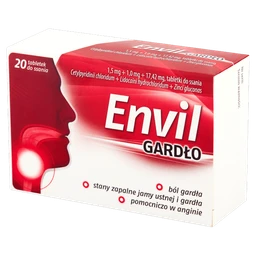 Envil gardło 1,5 mg+1 mg+17,42 mg tabletki do ssania 