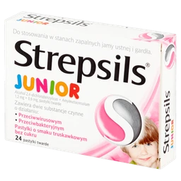 Strepsils Junior 0,6 mg + 1,2 mg pastylki twarde 