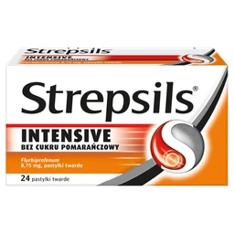 Strepsils Intensive bez cukru pomarańczowy 8,75 mg pastylki twarde bez cukru 