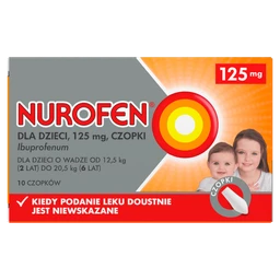 Nurofen dla dzieci 125 mg czopki doodbytnicze 