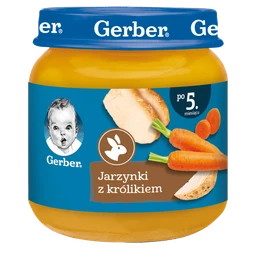 Gerber obiadek jarzynki z królikiem dla niemowląt po 5 miesiącu życia 