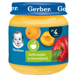 Gerber 4m Deser jabłuszka z morelami mus 