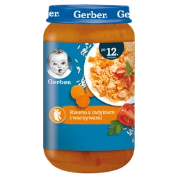 Gerber Risotto z indykiem i warzywami dla dzieci po 12 miesiącu życia 