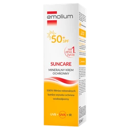 Emolium Suncare, mineralny krem ochronny SPF 50+ 