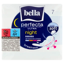 Bella Perfecta Ultra Night extra soft, ultracienkie podpaski na noc, bezzapachowe 