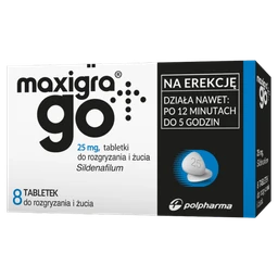 Maxigra Go 25 mg tabletki do rozgryzania i żucia 