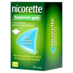 Nicorette Freshmint Gum 4 mg guma do żucia, lecznicza 