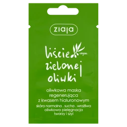 Ziaja Liście Zielonej Oliwki, oliwkowa maska regenerująca z kwasem hialuronowym 