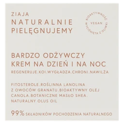 Ziaja Naturalnie Pielęgnujemy bardzo odżywczy krem na dzień i na noc 