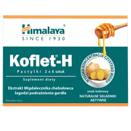 Himalaya Koflet-H pastylki do ssania o smaku imbirowym 