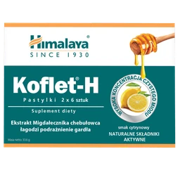 Himalaya Koflet-H pastylki do ssania o smaku cytrynowym 