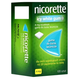 Nicorette Icy White Gum 4 mg guma do żucia, lecznicza 