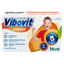 Vibovit Junior proszek do sporządzenia roztworu doustnego o smaku truskawkowym 