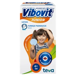 Vibovit Junior Witaminy + Żelazo tabletki do ssania o smaku owoców leśnych 