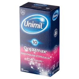 Unimil, OrgazMax, prezerwatywy, nawilżane, lateksowe, z wypustkami 