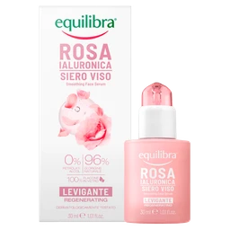 Equilibra Rosa, różane serum wygładzające z kwasem hialuronowym 