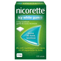 Nicorette Icy White Gum 2 mg guma do żucia, lecznicza 