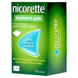 Nicorette FreshMint Gum 2 mg guma do żucia, lecznicza 