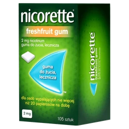 Nicorette FreshFruit Gum 2 mg guma do żucia, lecznicza 