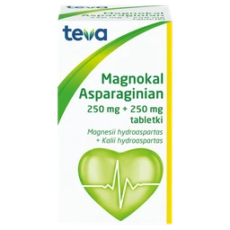 Magnokal Asparaginian 17 mg Mg 2+ + 54 mg K+ tabletki 