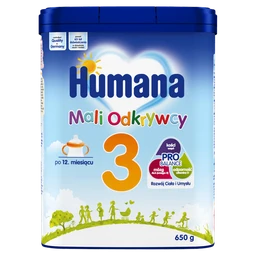 Humana 3 Mali Odkrywcy, mleko w proszku modyfikowane po 12 miesiącu 