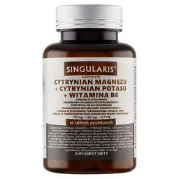 Singularis Superior Cytrynian Magnezu + Cytrynian Potasu + Witamina B6, suplement diety 