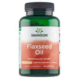 Swanson Flaxseed Oil, 1000 mg, kapsułki żelowe 