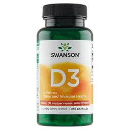 Swanson Witamina D3 1000 IU, suplement diety 