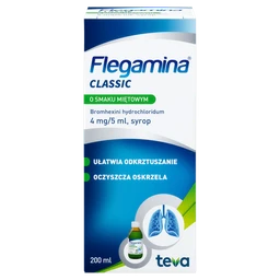 Flegamina Classic o smaku miętowym 4 mg/5 ml syrop 