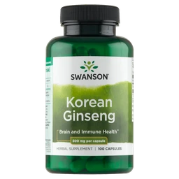 Swanson Żeń-szeń koreański 500 mg kapsułki 