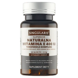 Naturalna Witamina E 400 IU Singularis Superior 268 mg+30 mg kapsułki 