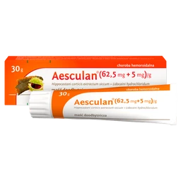 Aesculan (62,5 mg + 5 mg)/g maść doodbytnicza 